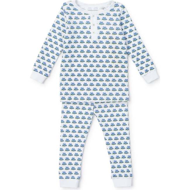 Jack Pima Cotton Pajama Pant Set, Let's Roll Blue