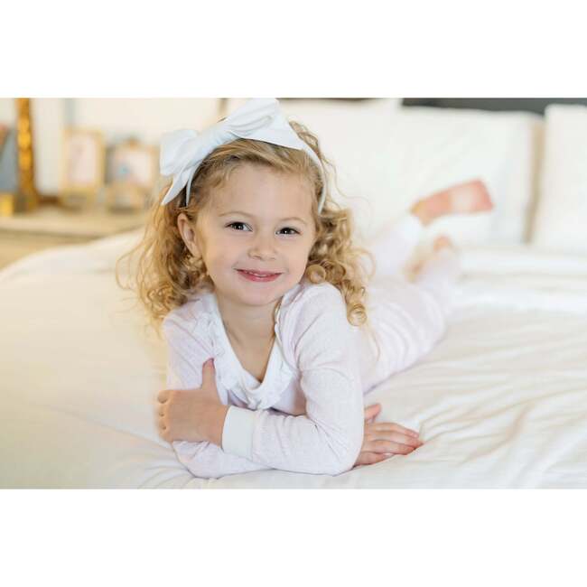 Ava Pima Cotton Pajama Pant Set, Pink Tiny Vine - Pajamas - 3