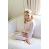 Ava Pima Cotton Pajama Pant Set, Pink Tiny Vine - Pajamas - 6