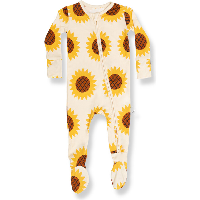 Sunflower Footie Pajama, Cream