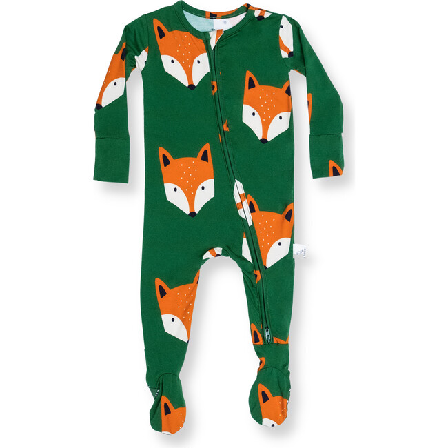 Fox Footie Pajama, Green