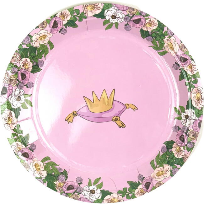 Small Princess Paper Party Plates, Set of 8