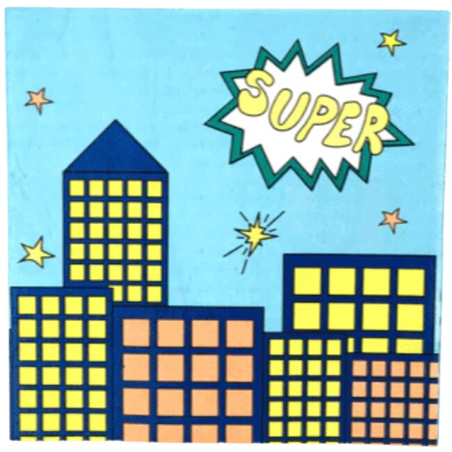Green Super Hero Disposable Paper Party Napkins, Set of 20