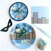 Small Green Super Hero Paper Party Plates, Set of 8 - Tableware - 2