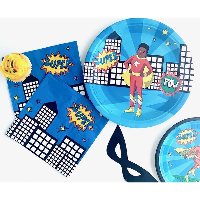 Red Super Hero Disposable Paper Party Napkins, Set of 20 - Tableware - 2