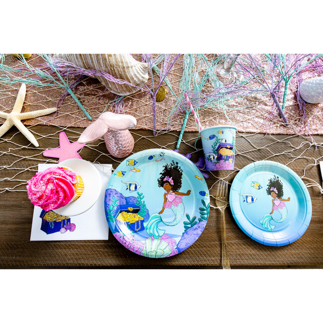 8oz Mermaid Paper Party Cups, Set of 8 - Tableware - 3