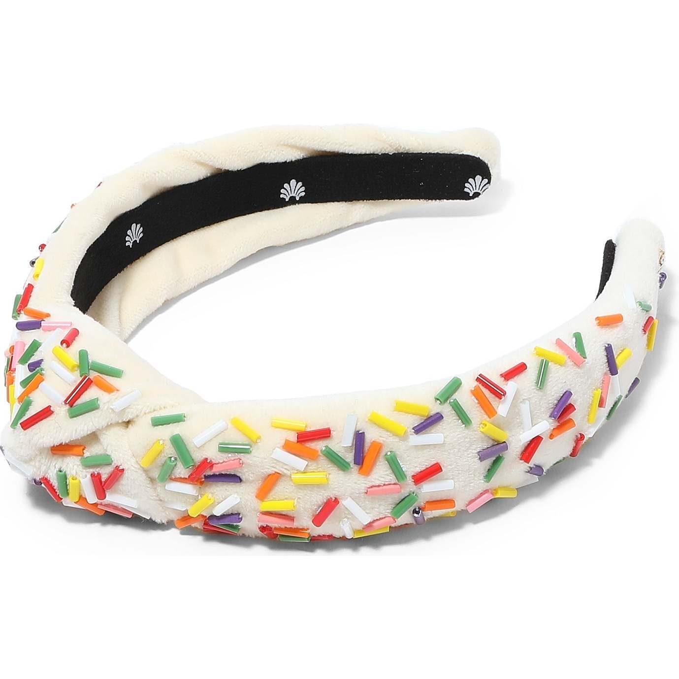 Beaded Birthday Cake Kids Knotted Headband, Beige - Hair Accessories - 1
