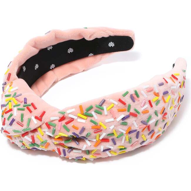 Women's Beaded Birthday Cake Knotted Headband, Pink