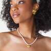 Women's Lace Heart Pearl Necklace, Gold - Hair Accessories - 2