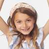 Beaded Birthday Cake Kids Knotted Headband, Pink - Hair Accessories - 2