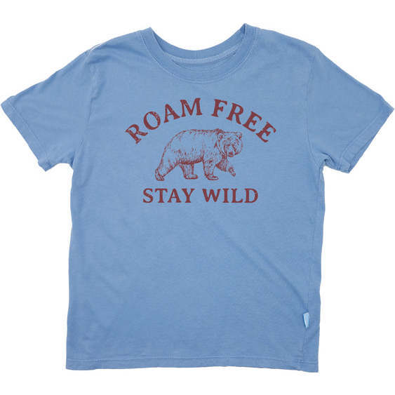 Roam Free Vintage Tee, Blue - T-Shirts - 1