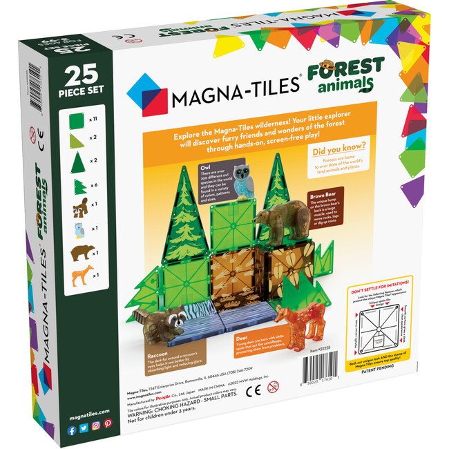 Magna-Tiles Forest Animals 25-Piece Set - STEM Toys - 3