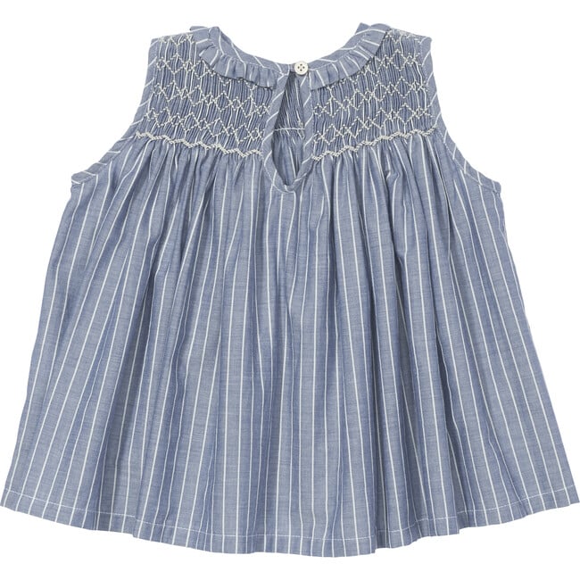 Nora Baby Dress, Chambray Stripe - Dresses - 3