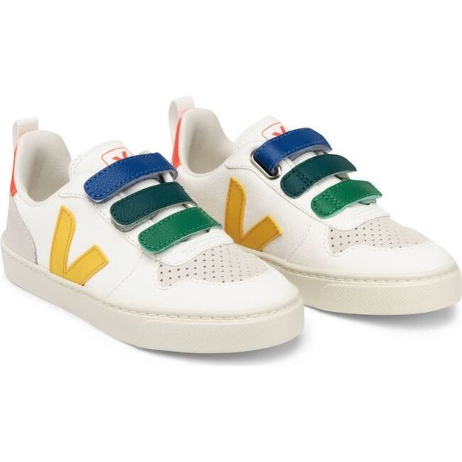Small V-10 Velcro Extra-White Multicolor Sneakers, Multi