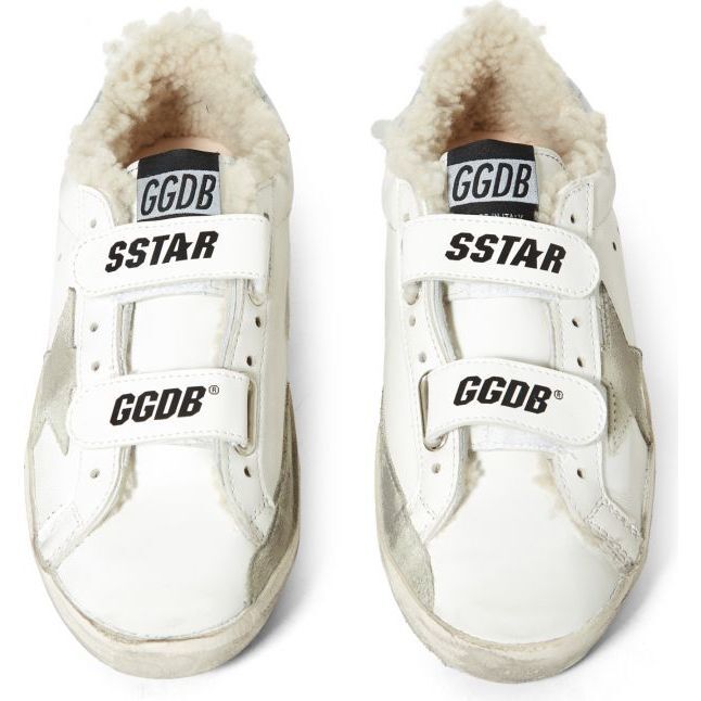 Old School Shearling Sneakers, White - Sneakers - 3
