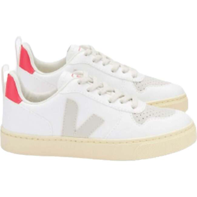 Small V-10 Lace Sneakers, White