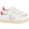 Small V-10 Lace Sneakers, White - Sneakers - 1 - thumbnail