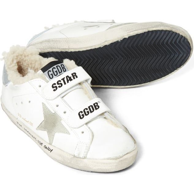 Old School Shearling Sneakers, White - Sneakers - 4