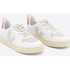 Small V-10 Lace Sneakers, White - Sneakers - 2 - thumbnail