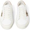 May Leather Upper Leopard Sneakers, White - Sneakers - 3 - thumbnail