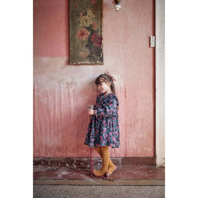 Lara Charcoal Wild Flowers Dress, Multicolored - Dresses - 3