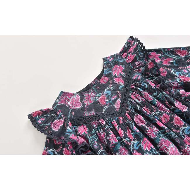 Lara Charcoal Wild Flowers Dress, Multicolored - Dresses - 6