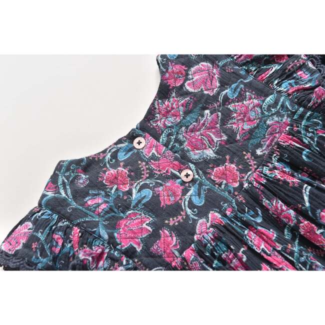 Lara Charcoal Wild Flowers Dress, Multicolored - Dresses - 7