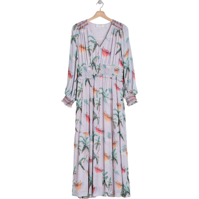 Women's Palmtree Maxi Dress, Multi - Dresses - 1