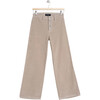 Women's Corduroy Crop Trousers, Beige - Pants - 1 - thumbnail