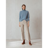 Women's Corduroy Crop Trousers, Beige - Pants - 2