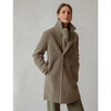 Women's Classic Shearling Coat, Green - Coats - 4 - thumbnail