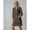 Women's Lili Check Dress, Grey - Dresses - 3
