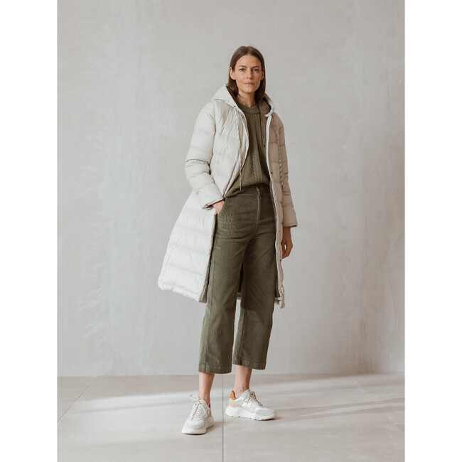 Women's Reversible Berlin Puffercoat, White - Coats - 3