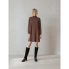 Women's Retro Mini Dress, Burgundy - Dresses - 4 - thumbnail