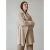 Women's Classic Shearling Coat, Beige - Coats - 4