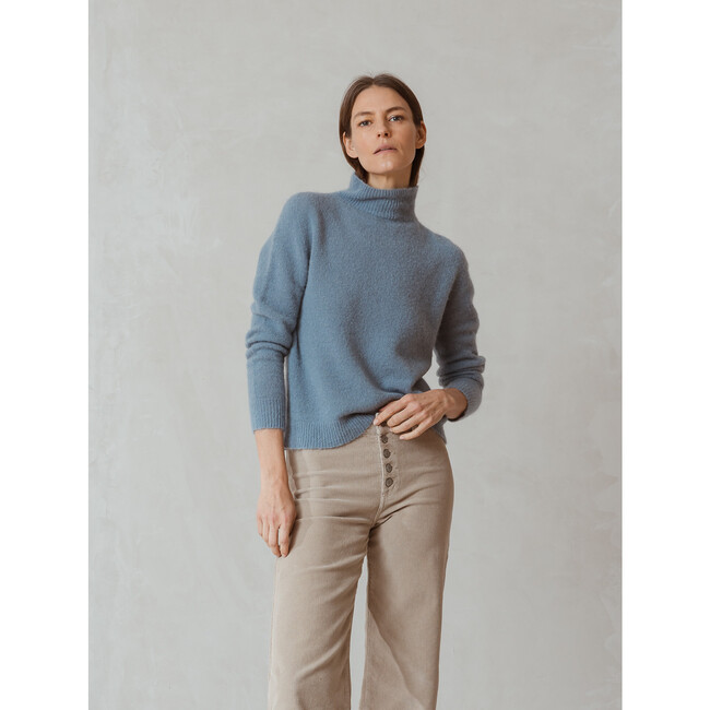 Women's Corduroy Crop Trousers, Beige - Pants - 3