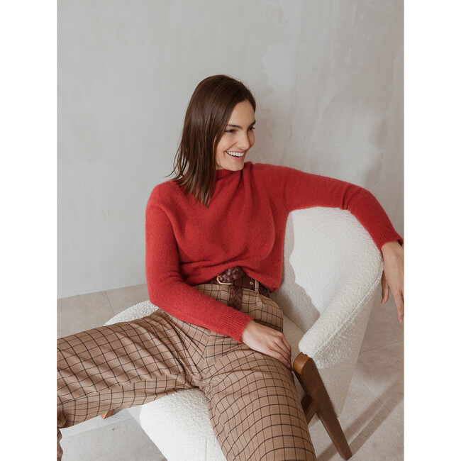 Women's Mohair Perkins Jumper, Red - Jumpers - 3