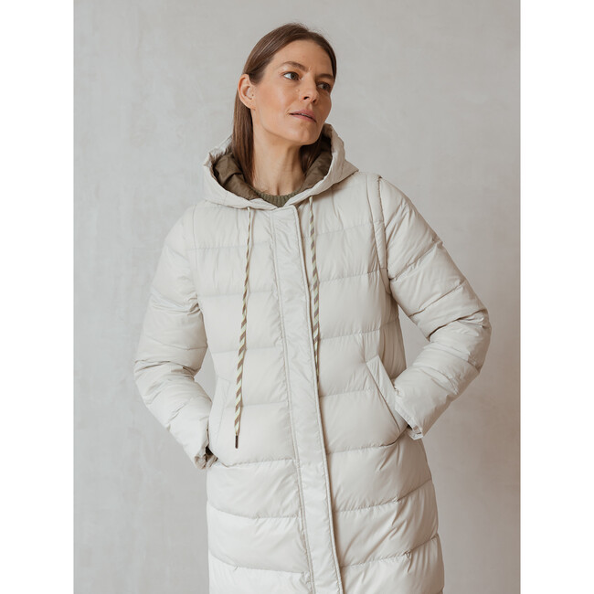 Women's Reversible Berlin Puffercoat, White - Coats - 4