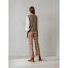 Women's Cable Mohair Waistcoat, Green - Coats - 5