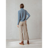 Women's Corduroy Crop Trousers, Beige - Pants - 4