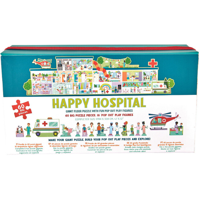 60PC GIANT FLOOR PUZZLE WITH POP OUT PIECES - HAPPY HOSPITALS 60PC GIANT FLOOR PUZZLE WITH POP OUT PIECES - HAPPY HOSPITALS