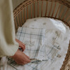 Fleur + Stripe Crib Sheet, Ivory - Crib Sheets - 3 - thumbnail