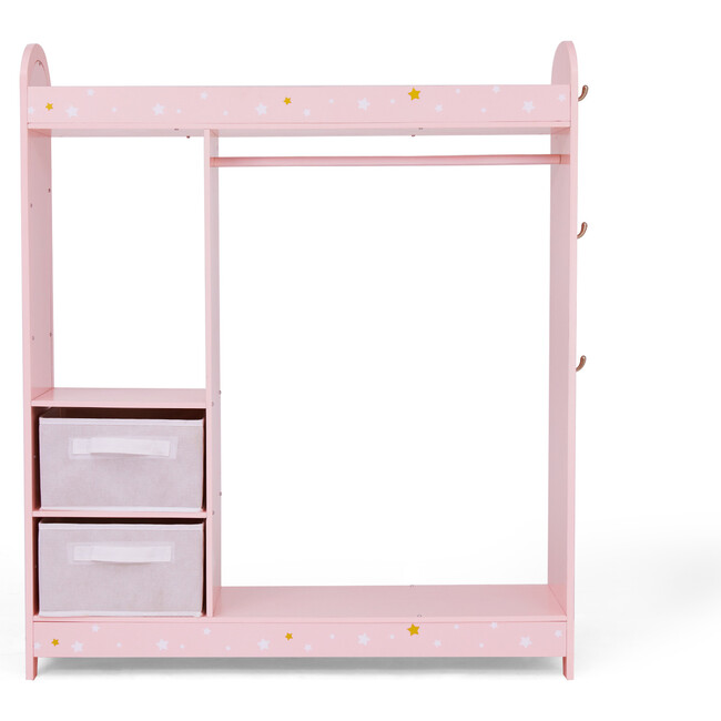 Fantasy Fields by Teamson Kids - Fashion Twinkle Star Prints Jasmine Toy Dress Up Unit Kids Furniture - Pink