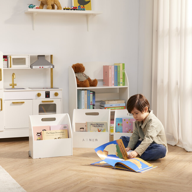 Fantasy Fields by Teamson Kids - Simplicity Walker Display Bookcase Kids Furniture - White