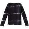 Delilah Long Sleeve Tee, Blue Tie Dye - T-Shirts - 2