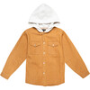 Calder Hooded Overshirt, Buckskin - Shirts - 1 - thumbnail