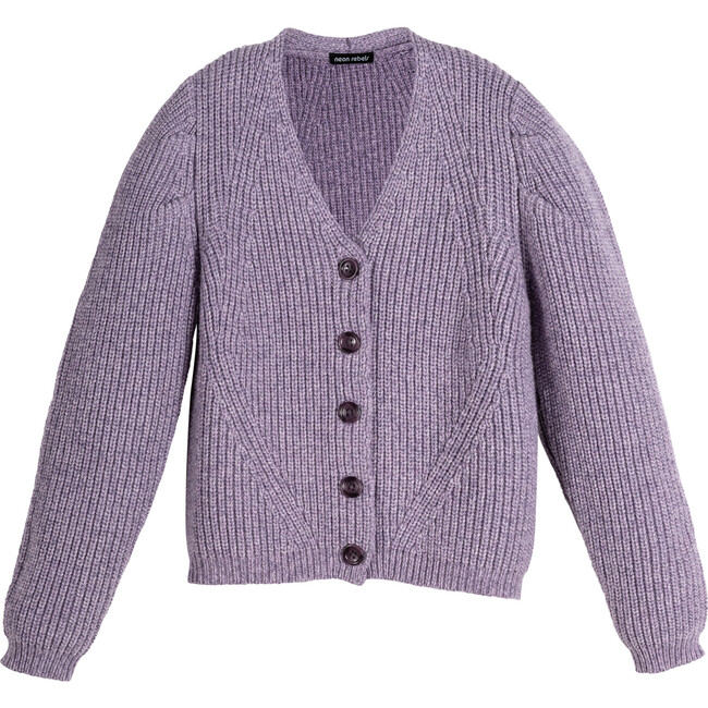 Ella Cropped Cardigan, Lavender - Sweaters - 1