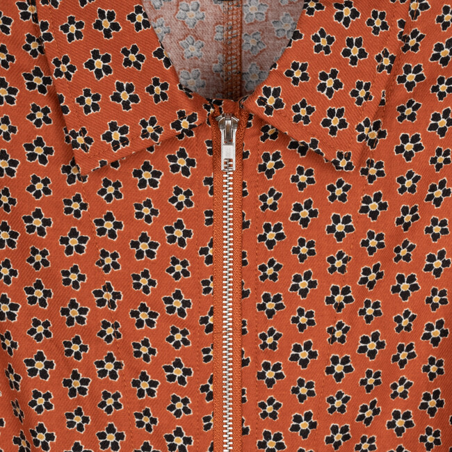 Jackie Zip Front Jumpsuit, Autumn Daisy - Rompers - 4