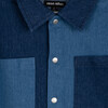 Eric Button Down Shirt, Colorblock Denim - Shirts - 5