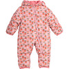 Baby Lou Puffer One Piece, Dusty Pink Floral - One Pieces - 1 - thumbnail